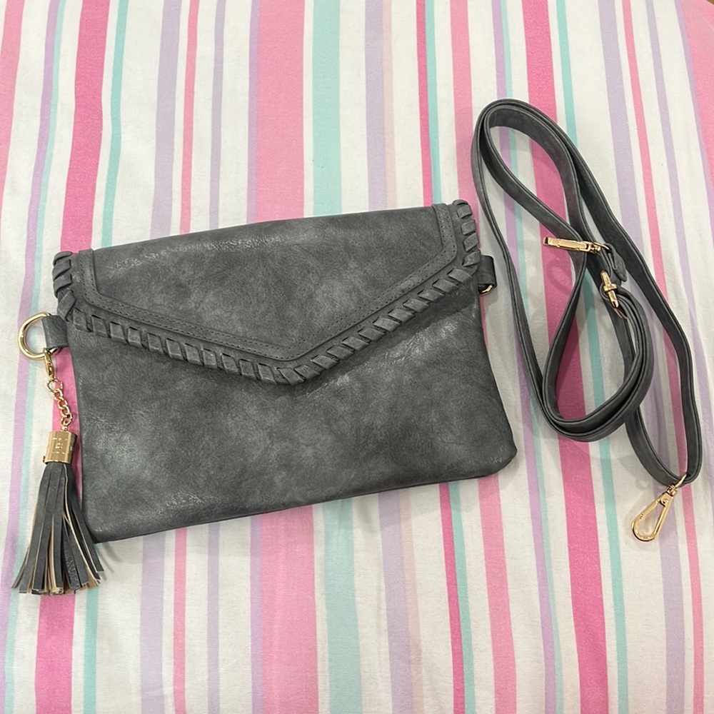 Gray handbag/shoulder bag